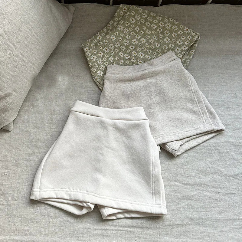 2026 Spring New Baby Girl Solid Skirt Cotton Infant Girl Clothes Cute Little Girls Skirts Fashion Children Clothing