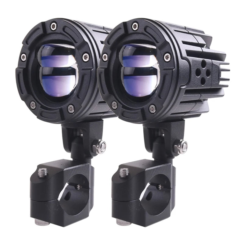 Blue Dual Light Emitting Diode Projector Headlight Car Jeep Motorcycle Spotlight Work Light 40w Smart Car Headlight