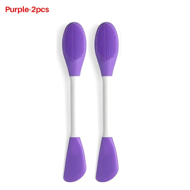 8/4/2pcs Face Brush Set Silicone Facial Mask Applicator Double-head Lotion Spatula Blackhead Face Lip Exfoliator Skin Care Tools