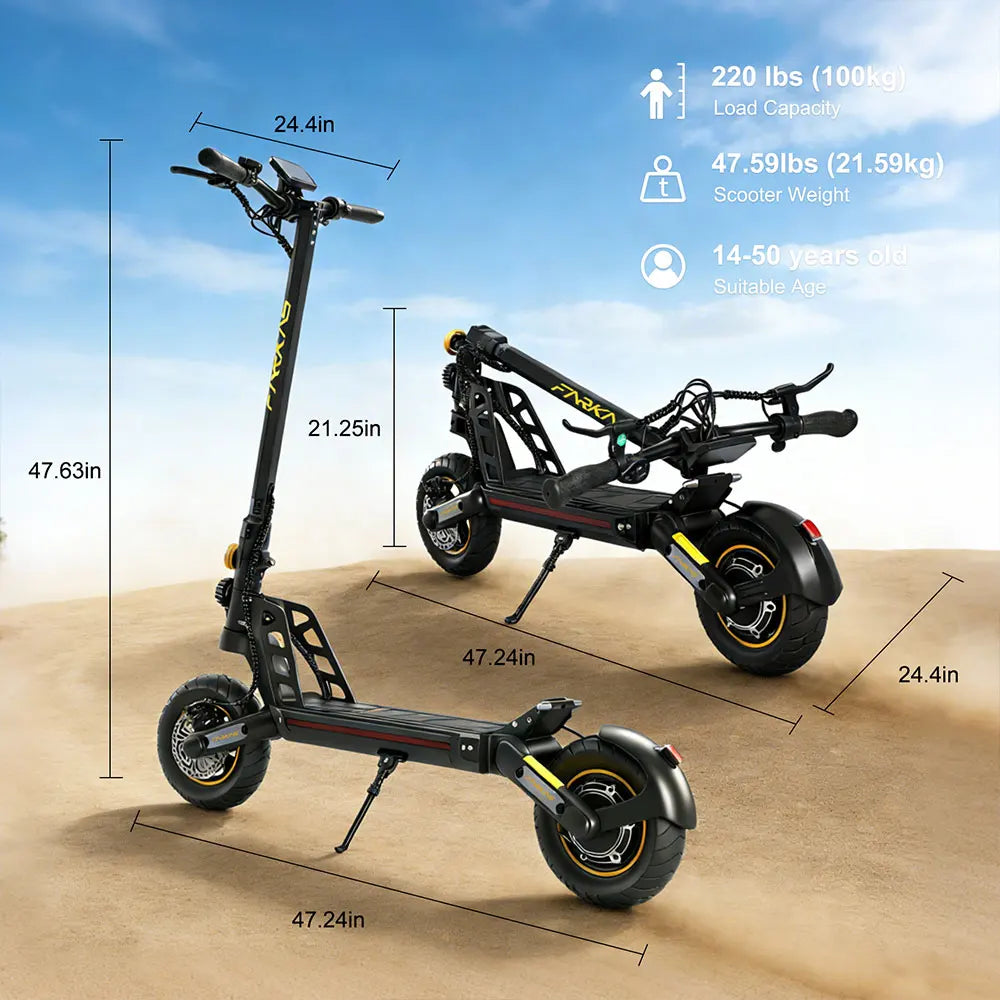 X17 Adult Electric Scooter Foldable Fast Speed Off-Road E Scooter with Dual Shock Absorption 1200W 48V