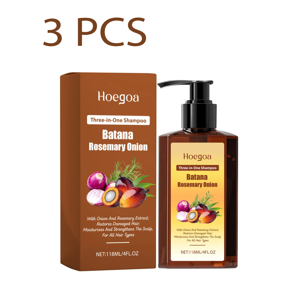 3 in 1 Nourishing Shampoo Conditioner Hair Treatment Set Moisturizing Smoothing Daily Care For All Hair Types
