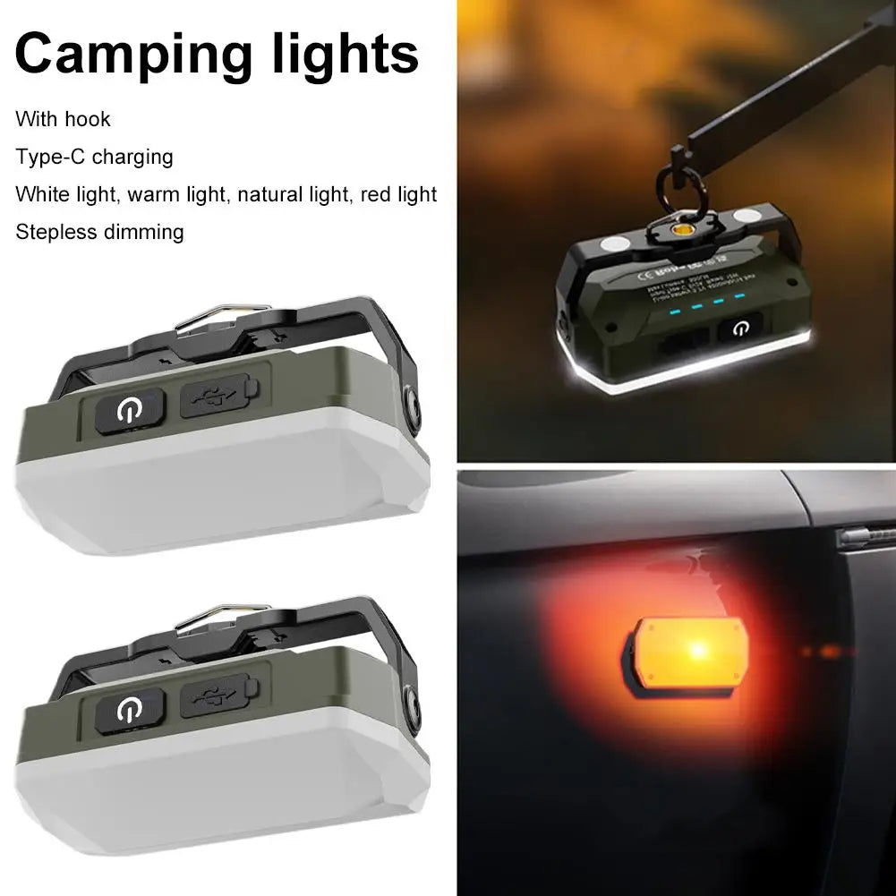 Camping Lights LED Rechargeable Magnetic Spotlight Adjustable Bright Camping Flashlight For Hiking Fishing Tent Outdoor Power