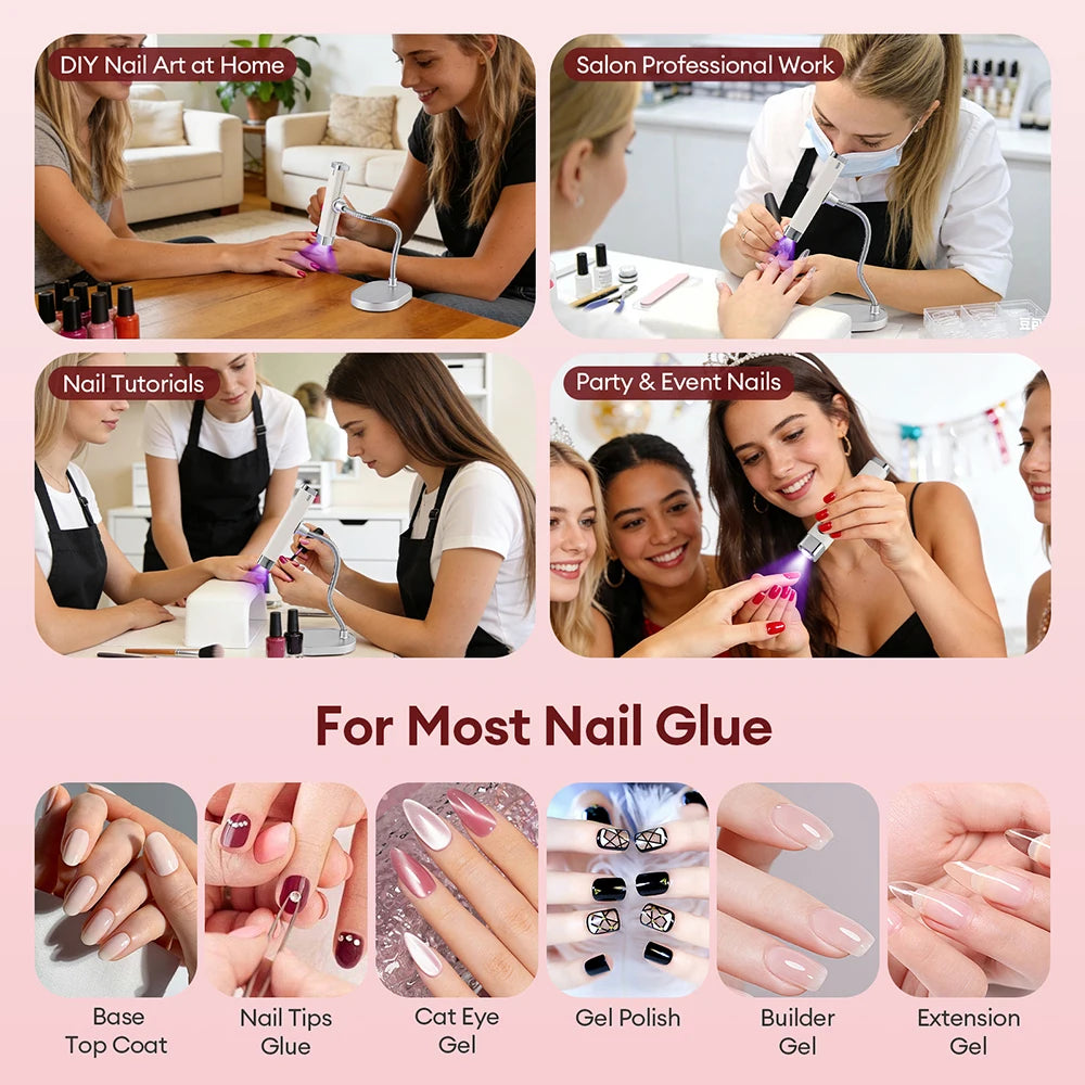 Dual Use Nail Lamp Cordless Manicure Dryer Smart Auto Sensor With Single Thumb Nail With Powerful Magnets Nail Dryer Lamp