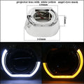 Sanvi 3” S13 Bi LED Dual Hyperboloid Projector Lens Headlights Angel Eyes 12V 68W 5500K 18000LUX For H4 H7 9005 Car Accessories