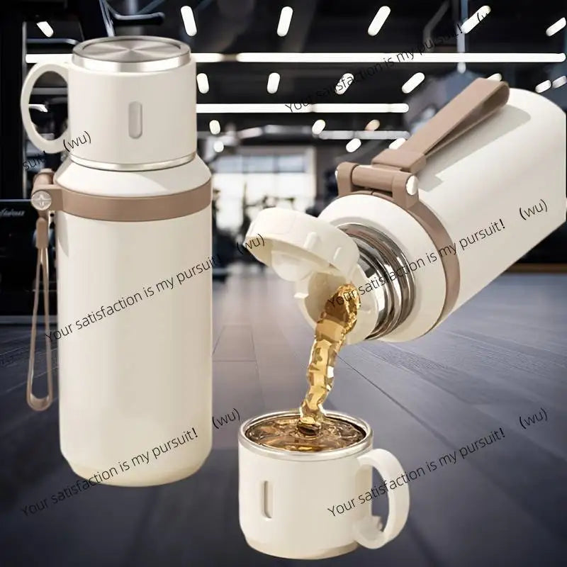 600Ml, stainless steel coffee cup, travel thermos cup, leak-proof