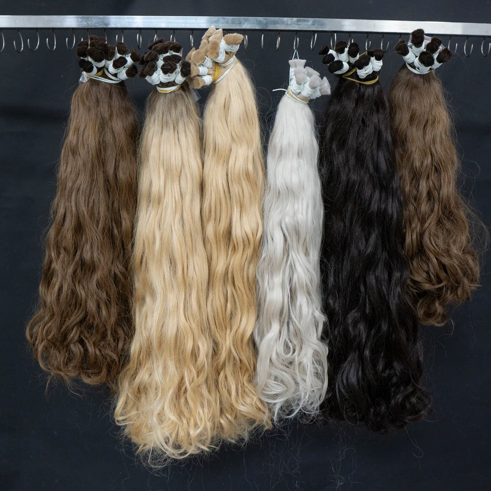 Double Drawn Russian Hair Extensions Russian Genius Hair Extensions High Quality For Salons