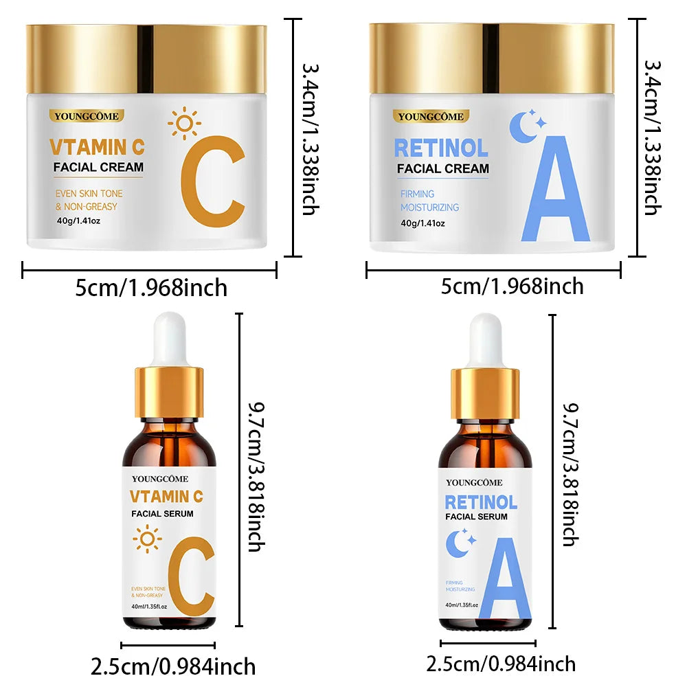 Face Essence Cream Set Moisturizer Gel Collagen Niacinamide - Anti Wrinkles Firming Repairing Hydrating Skin Care