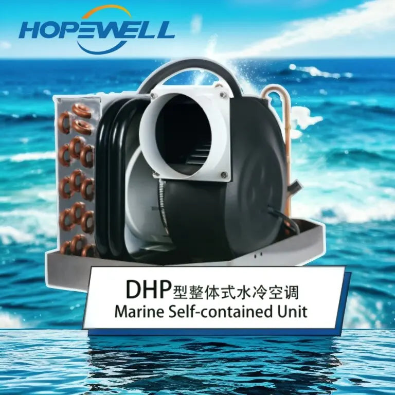 Hopewell Marine Self Contained 8000BTU 220V 60HZ OEM/ODM Water Cooled Eco-Friendly Yacht Boat Air Conditioner R410a TECUMSEH