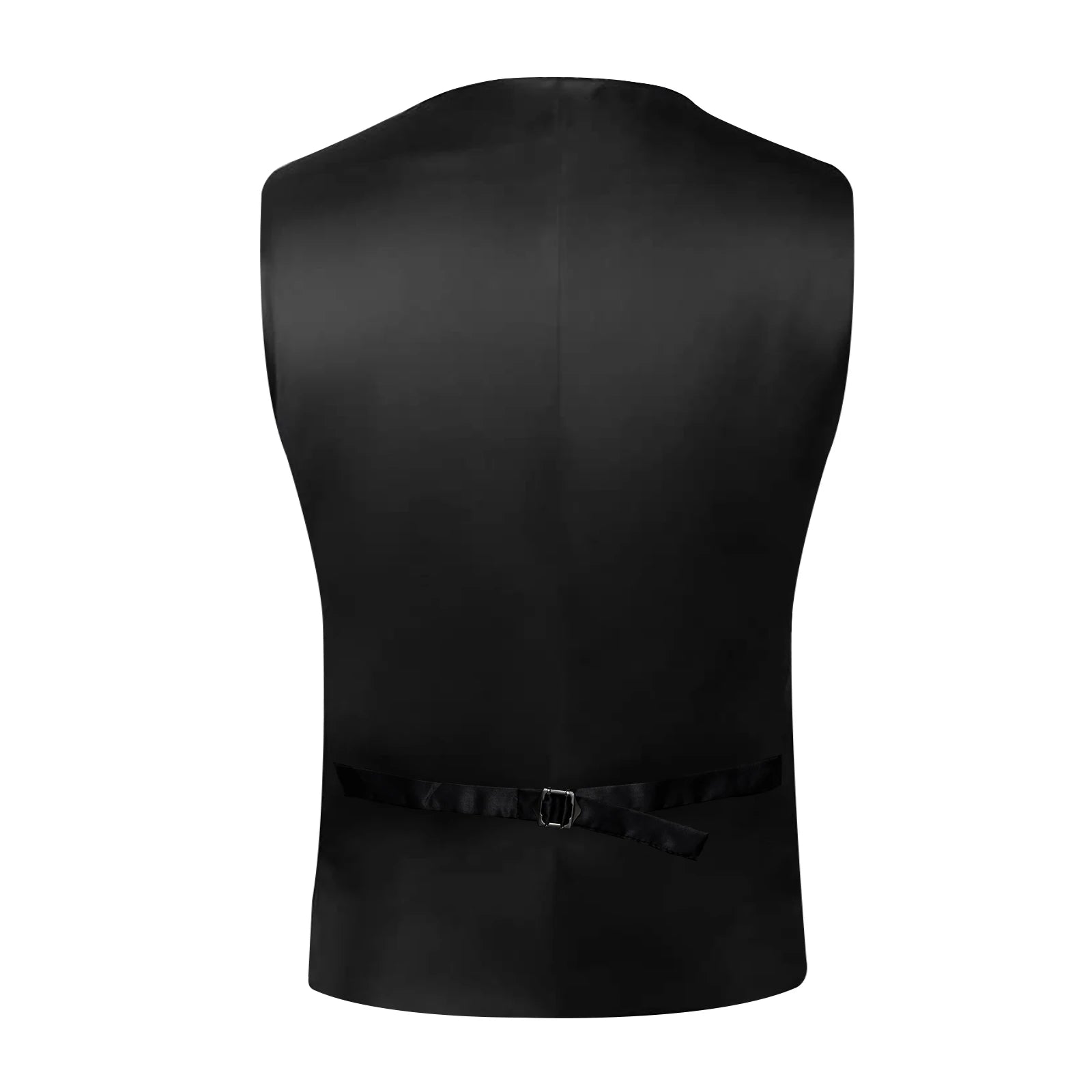 Satin Men's Solid Blue Suit Vest with Tie Handkerchief Cufflinks Business Formal Waistcoat Wedding Prom Men Sleeveless Jacket