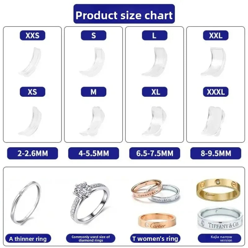 Ring Adjustment Pad Ring Size Adjuster Fixed Reduction Pad Invisible Ring Holder Retainer Shrinker for Large Rings