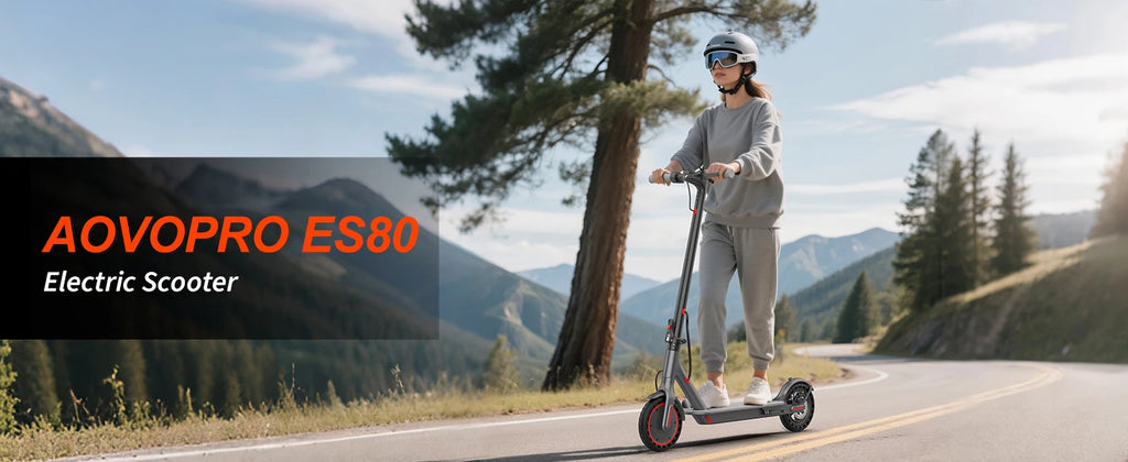 AOVOPRO ES80 350W Electric Scooter 10.5Ah 19mph Max Speed Smart APP Control 21miles Max Range Foldable E-Scooter for Adult