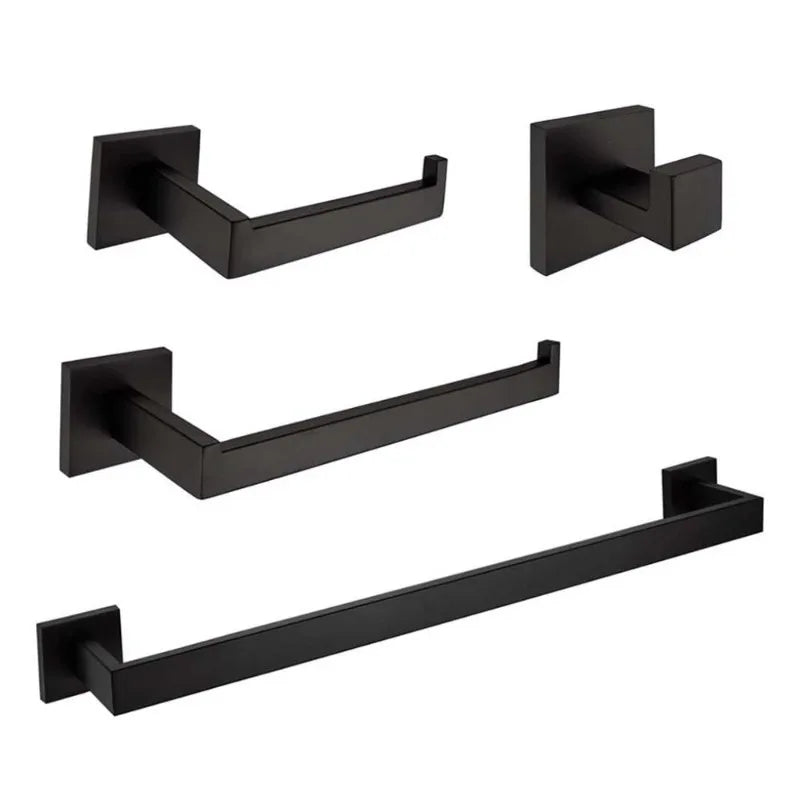 Stainless Steel Chrome Bath Hardware Set toilet accessories Chrome Towel Rack Toilet Paper Holder Towel Bar Bathroom Accessories