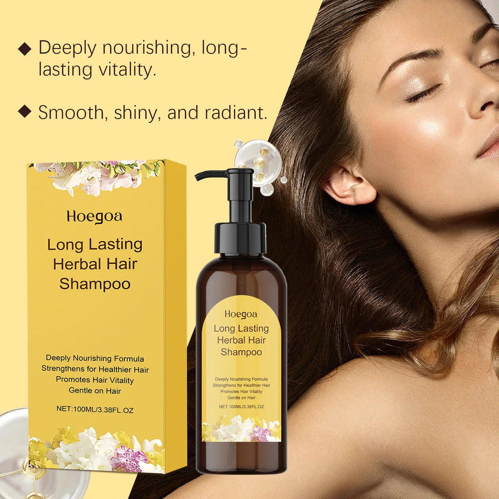 Jasmine Hair Nourishing Shampoo Repair Damaged Improve Thicken Scalp Irritating Treatment Control Dandruff Hair Growth Shampoo