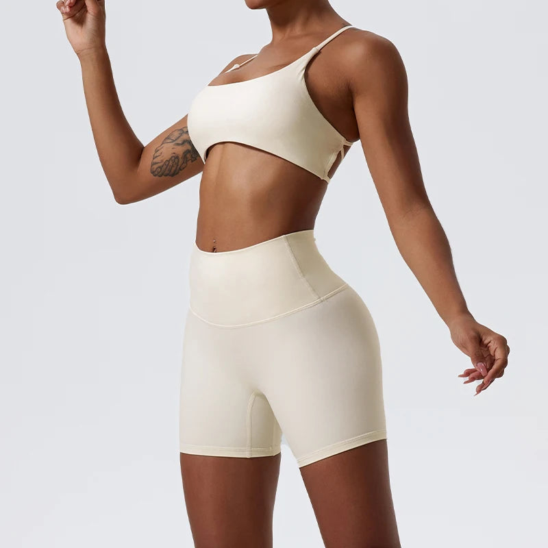 Summer Two Pieces Short Sets Women Workout  Bra Set Quick-Dry Yoga Clothing Sports Tracksuit Female Fitness Gym Suit Women