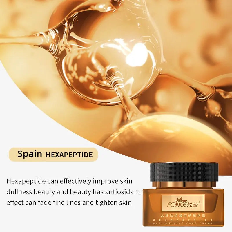 FONCE Hexapeptide Anti-wrinkle Essence Facial Cream, Fine Line Reducing, Moisturizing, Nourishing and Lifting Cream 50g
