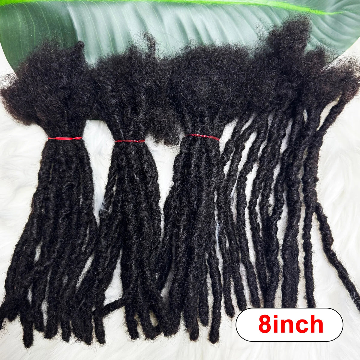 100% Real Human Hair Dreadlock Extensions for Crochet Braids 0.6cm Width Handmade Loc Extensions Human Hair for Men Women