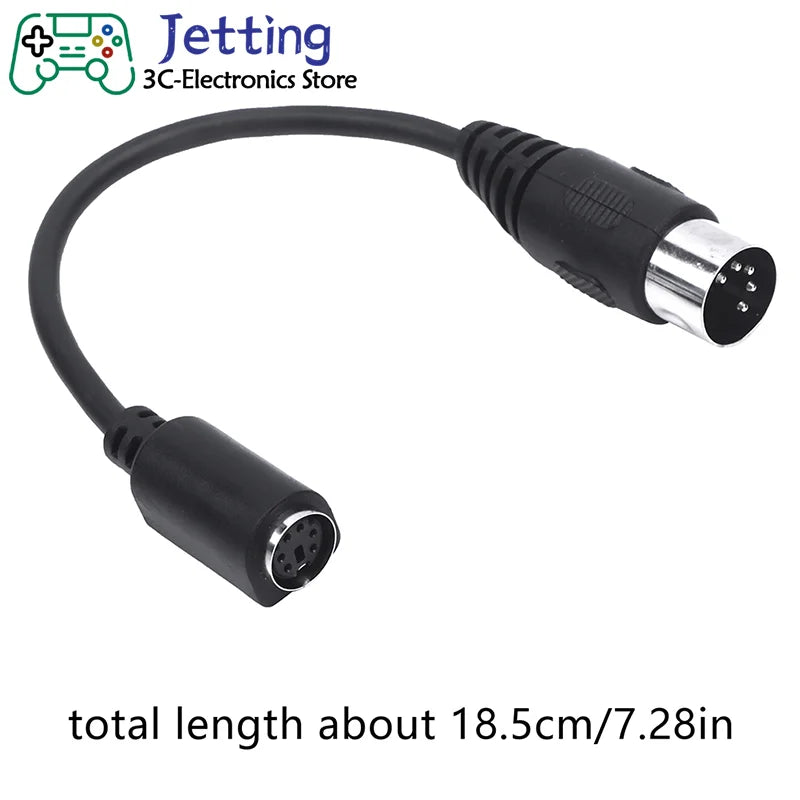 1PC PS/2 Keyboard To AT 5 Pin DIN MD 6-pin Female To DIN 5-pin Male Cable Ps2 Keyboard And Mouse Transmission Cable