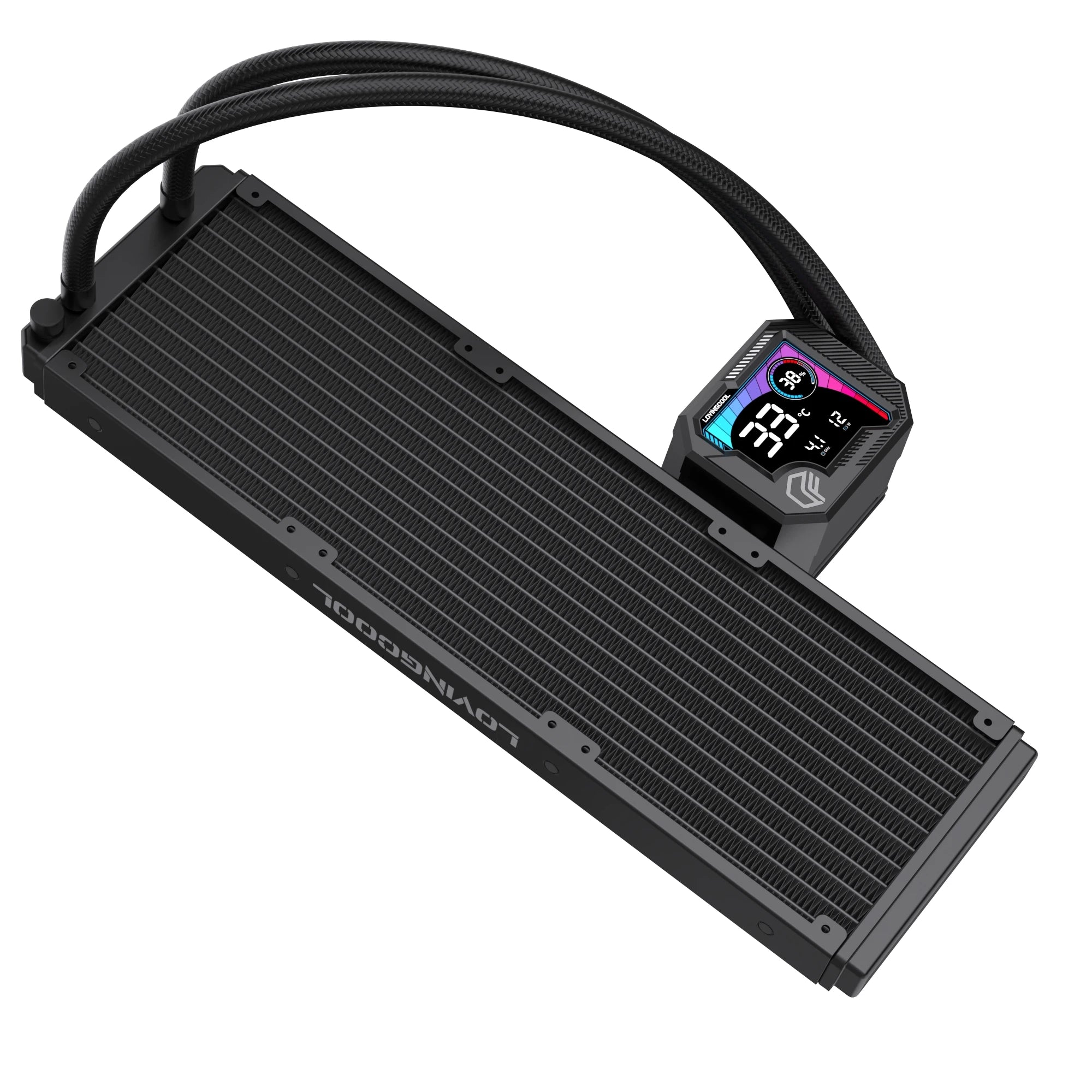 LOVINGCOOL AK liquid cooler 240mm 360mm broken code screen dynamic digital display ARGB PWM Abyss Mirror integrated water cooled