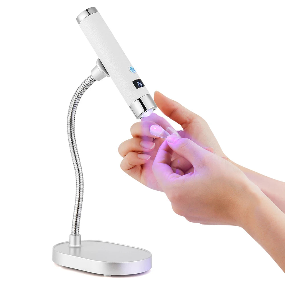 Auto-Sensing Handheld Nail Dryer Smart Sensor Nail Gel Curing Desk Nail Lamp Portable Gel Nails Fast Drying UV LED Light Pen