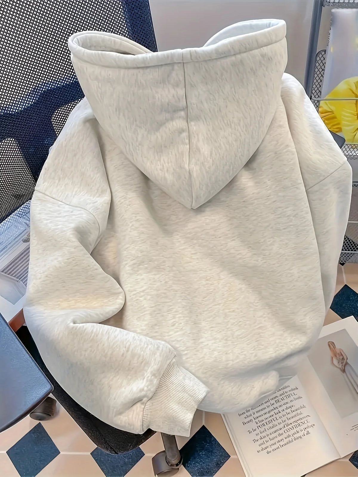 Autumn and winter hooded sweatshirt with Korean printed casual style multifunctional easy to wear suitable for commuting hoodies