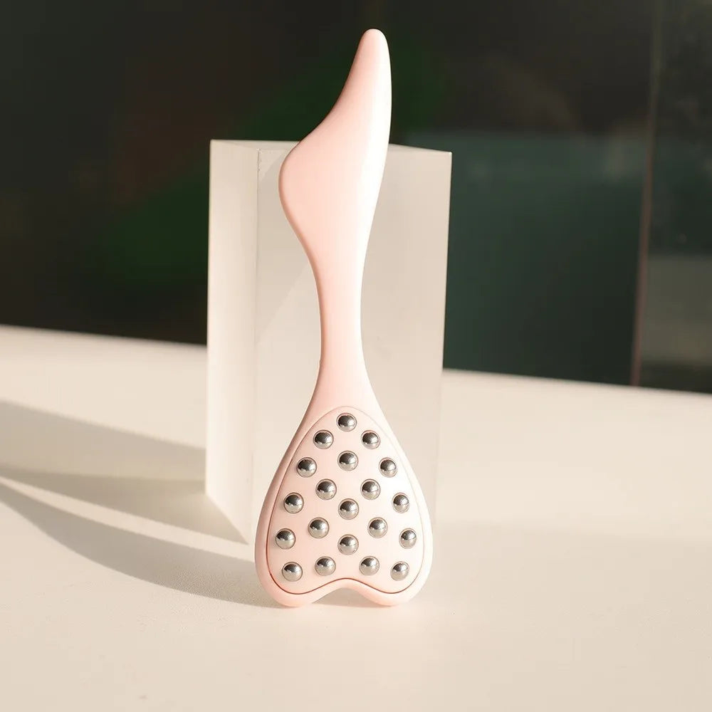 20 Beads Design Point Pressing Massager Reduce Puffiness Skin Scraping Facial Roller Face Lifting and Tightening