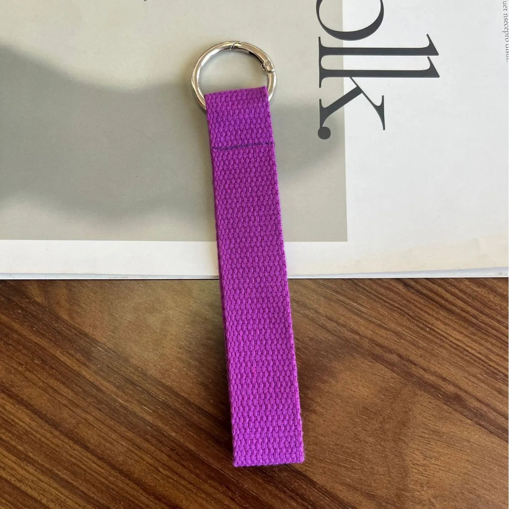 Thick Key Lanyard 2.5cm Wide Webbing Cloth Key Rope Black Pink Man Woman Anti-lost Key Chain for Car Key Can do DIY embroidery