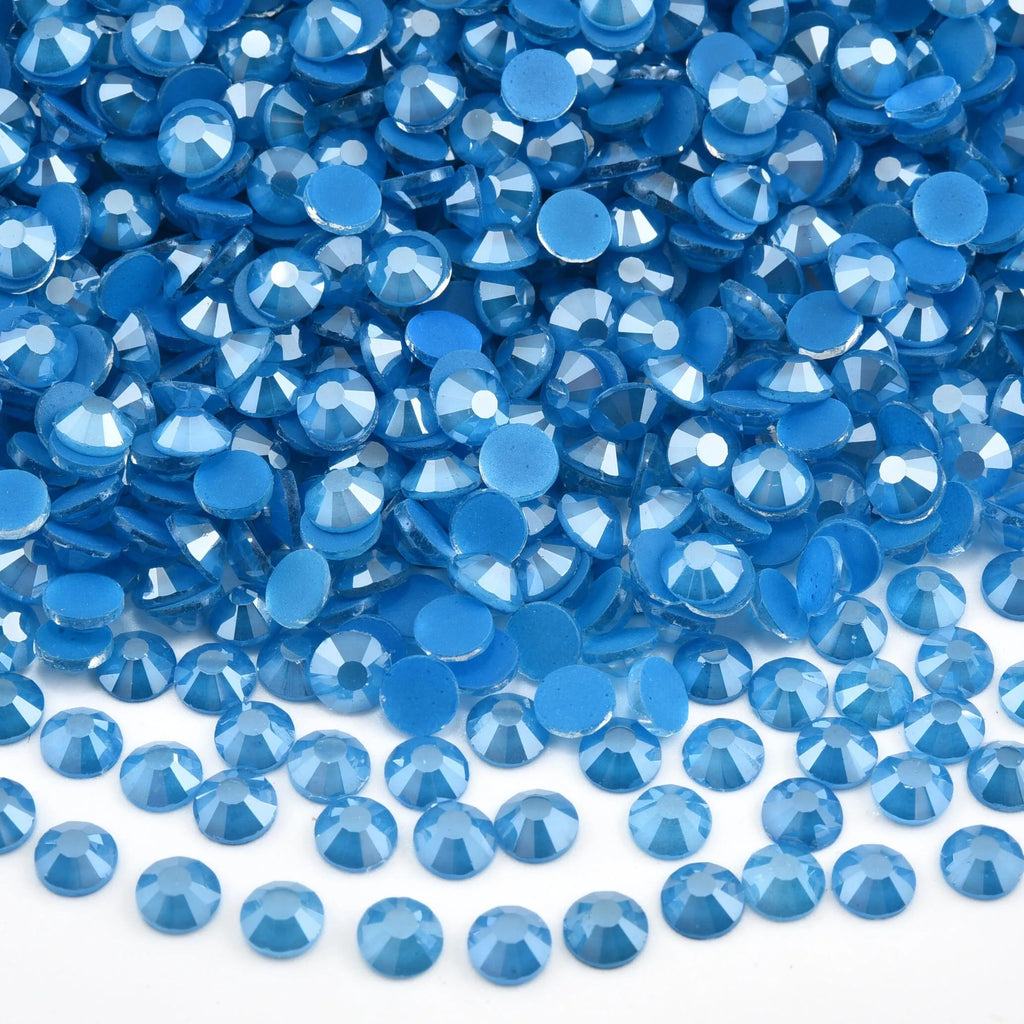 OLeeya SS6-SS30 Texture Blue Series Glitter Crystal Non Hotfix Rhinestones DIY Nails Strass Diamond For Dress Vestidos