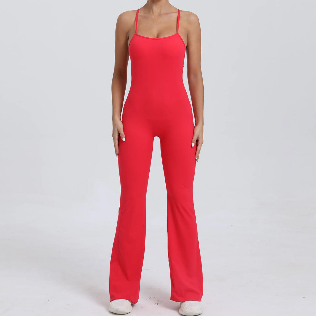 Female Sexy Back V Gym Set Woman Training Yoga Suit Wide Leg Sportswear Woman Sports Suit Clothes Fitness Elastic Training Suits