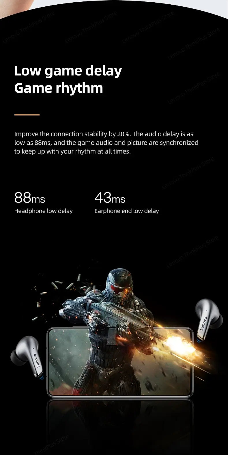 Lenovo LP5 Wireless Bluetooth Earbuds Stereo HiFi Music Earphones Headphones Sports Waterproof TWS Headset With Mic Earbuds New