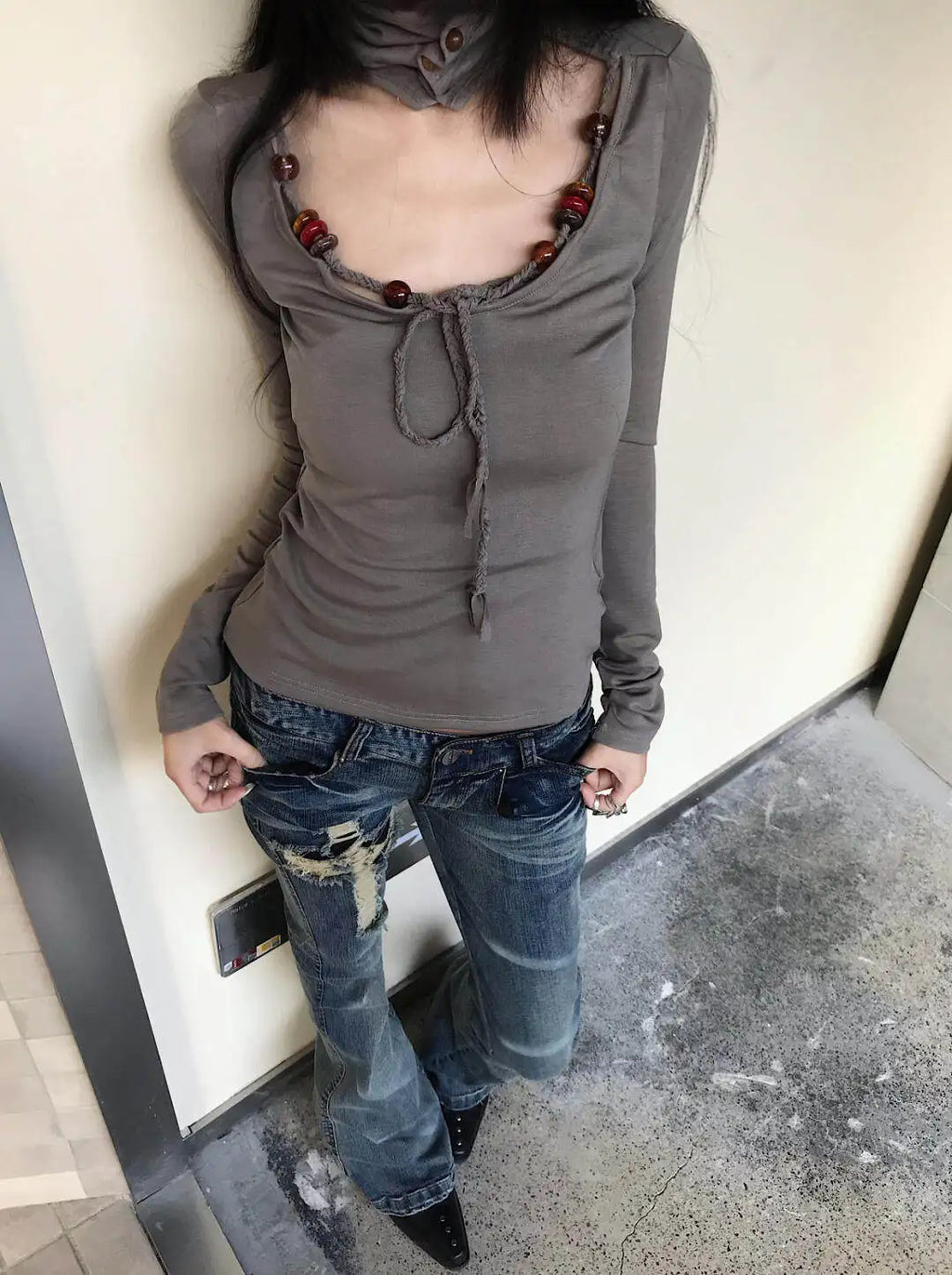 Tonngirls 2000s Japanese Jeans Pants Women Low Waist Denim Pant Streetwear American Retro Y2k Trousers Jeans Slim E-girls Jeans