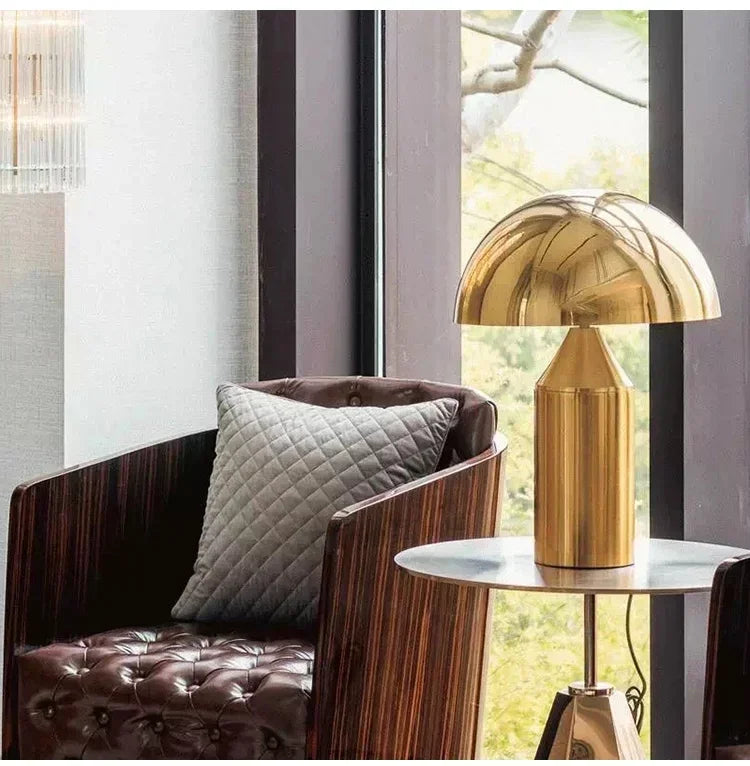 Oluce Atollo Lamp Modern Creative Mushroom Lamp for Bedroom Study Living Room Decoration Gold White Black Bedside Table Lamp