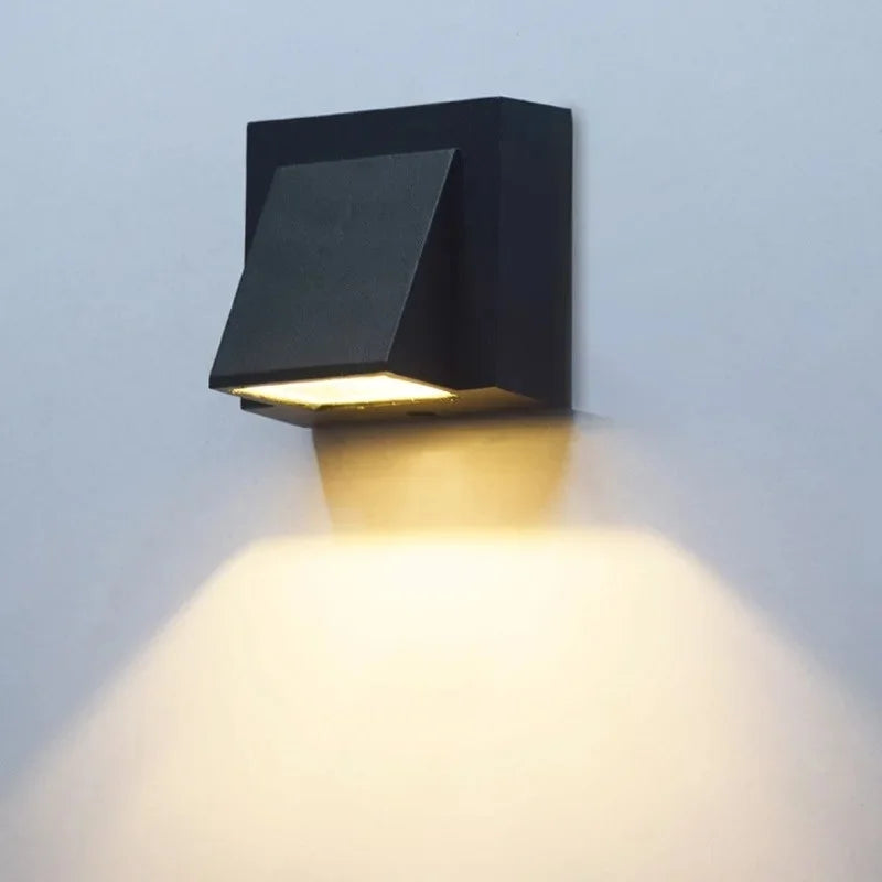 Outdoor LED Wall Light Waterproof IP65 Plastic Wall Sconce AC110V 220V Balcony Garden Porch Decorative Lighting Fixture for Home