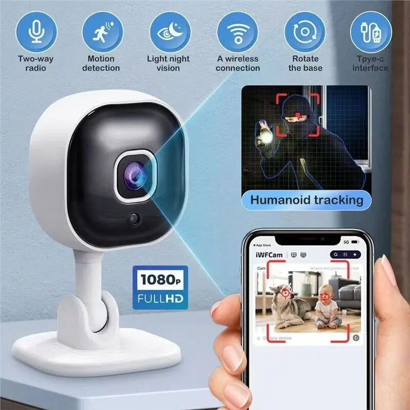 【VALENTINE's DAY】2PCS 1080P HD Camera Surveillance Camera For Indoor Home Night Vision Two Ways Audio Human Detection 2.4G Secur