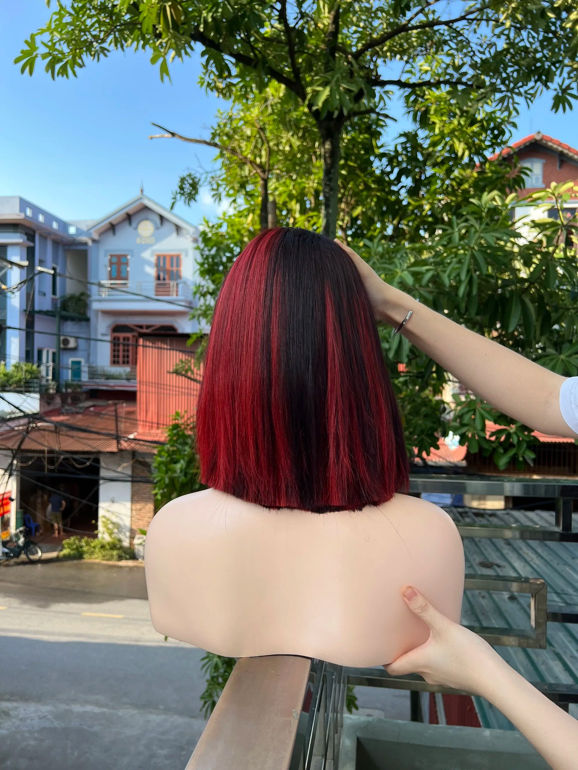 Piano Color Lace Front Clip-in Short Wig Vietnamese Virgin Hair Double Drawn Bone Straight 8Inch Highlight Human Hair Bob Wig