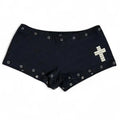 Black Casual Fashion Willow Nail Print Y2K Sexy Slim Fit Versatile Low Waist Gothic Hip-Hop Street Men's and Women's Fashion Emo