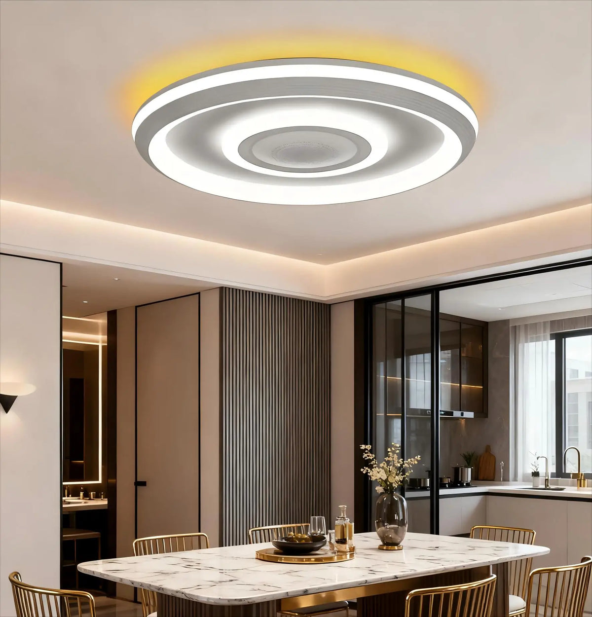 TUYA Music Ceiling Light With Speaker Remote Control APP Dimming Smart RGB LED Lamps Backlight Design Bedroom Living Room Decor