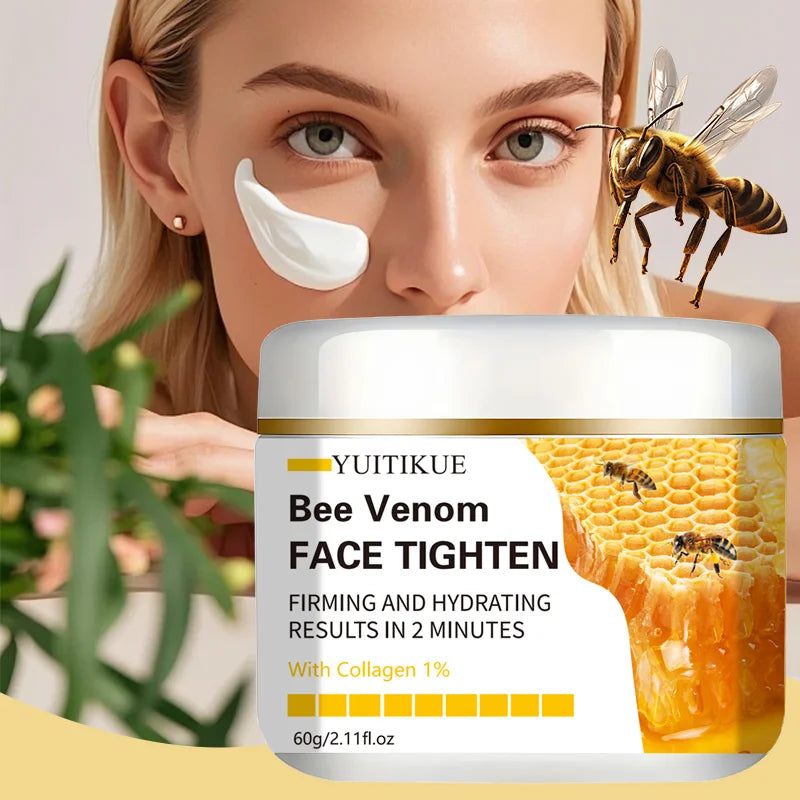 YUITIKUE Bee Venom Face Tighten Cream Collagen Anti Aging Moisturizing Firming Hydrating Skin Care