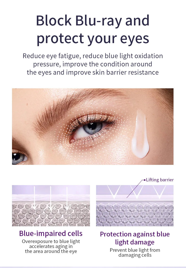 Improve Wrinkle Dark Circle Eye Cream Roller Massager Firming Moisturizing Eye Bags Hyaluronic Acid Eye Skin Care Products