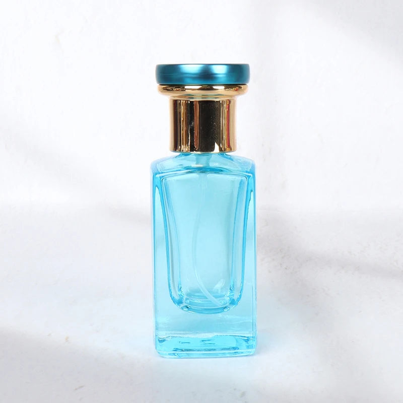Men Women Perfume Refillable Bottle Fragrance Cosmetic Packaging Square Glass Spray Bottle For Travel Accessories