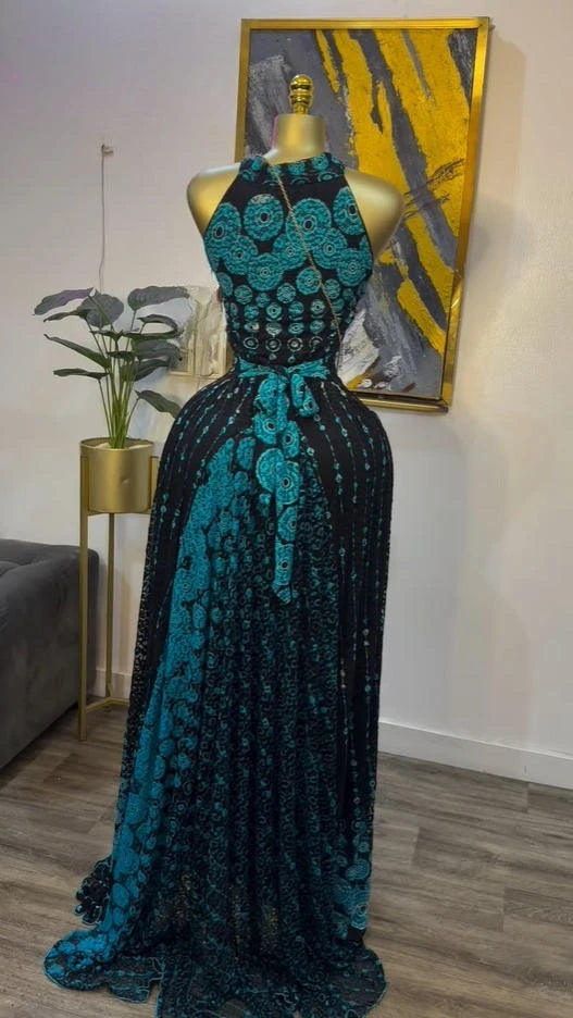 GLCMYAYA 2025 Fall Women O-neck Sleeveless Print Mermaid Maxi Dress Evening Birthday Beach Sexy Night Party Long Dresses