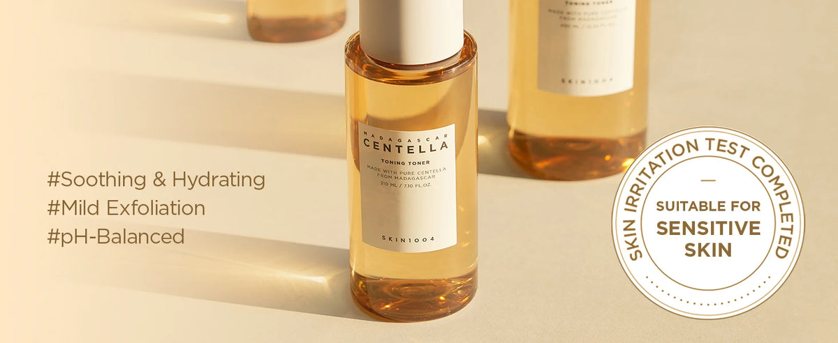 SKIN1004 Centella Toning Toner Korean Face Toner Madagascar Centella Asiatica Soothing Hydrating PHA Exfoliator Korean Skin Care