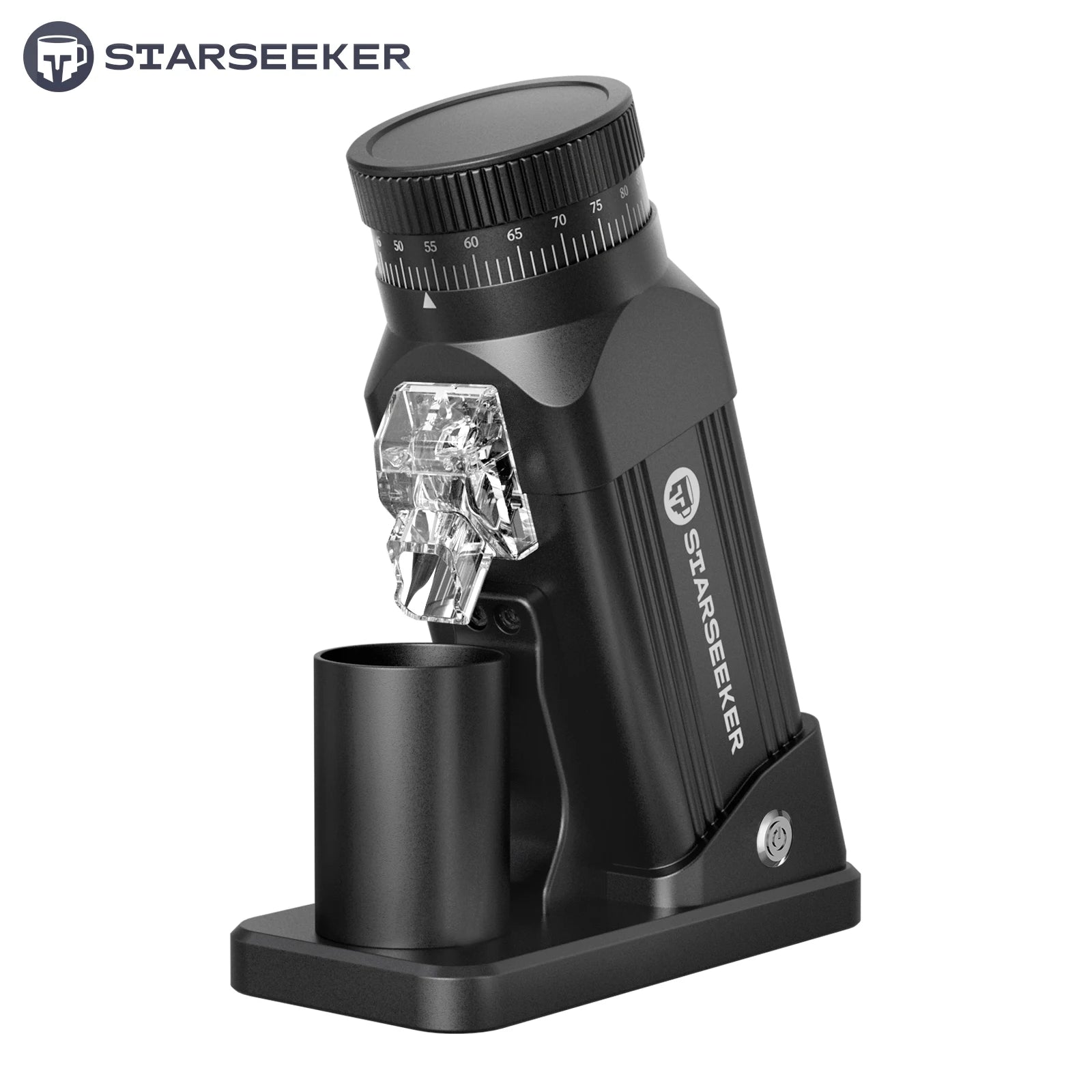 STARSEEKER E64 Electric Coffee Grinder Home 64mm Titanium Plated Flat Burr 1800RPM For Espresso Coffee Bean Stepless Adjustment