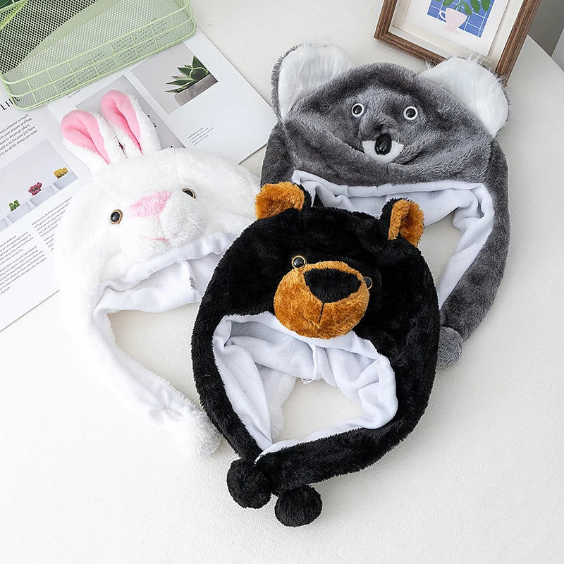 Hot Sale Unisex Funny Bulls Head 3D Animal Style Decorative Hat Winter Cap For Men Women Plush Fur Lovely Family Hat