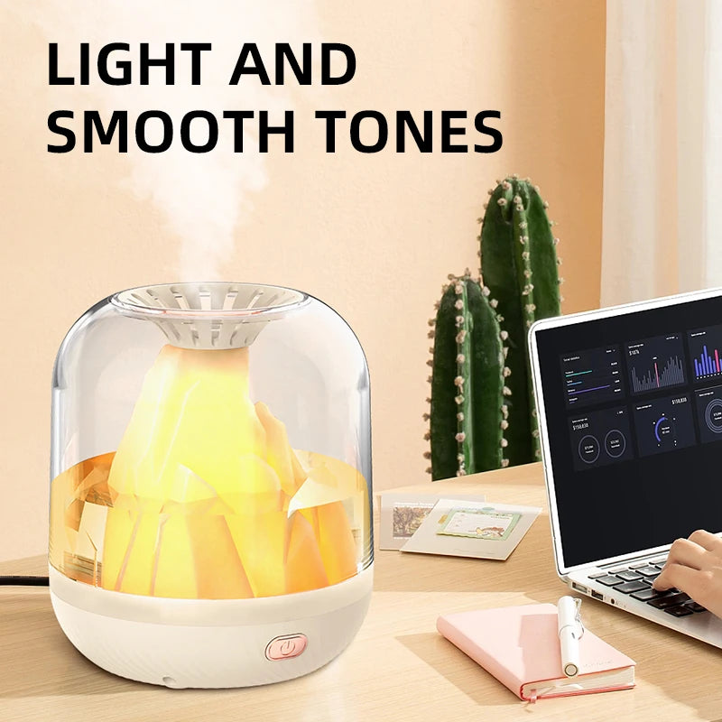 Rechargeable Volcano Humidifier, Large-capacity Water Supply Intelligent Spray mini Humidificador Aromatherapy Cool Mist Maker