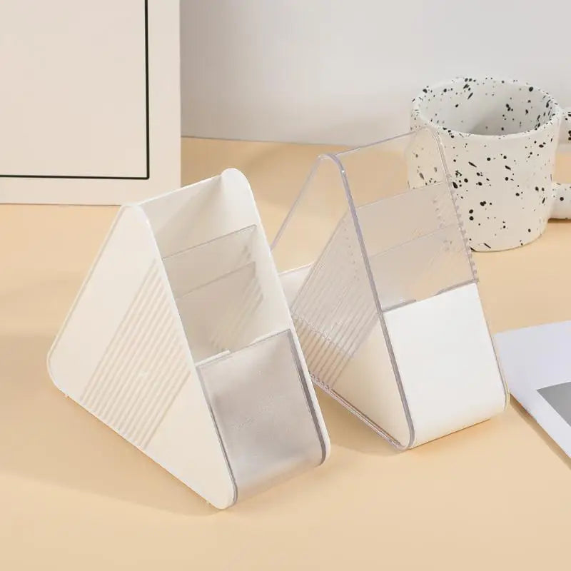 Multi-Compartment Clear Slots Organizer for Home Office, School Study Desk Use, Keeping Writing Instruments Neatly Arranged
