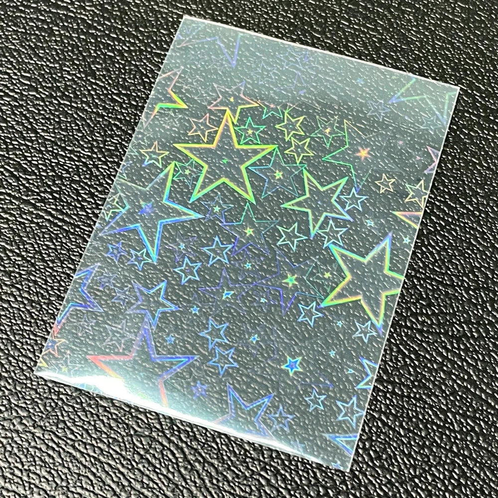 100pcs Board Game Card Sleeves Sweet Heart Foil Transparent Laser Clear YGO PKM Photo Kpop Protector Trading Cards Shield Cover