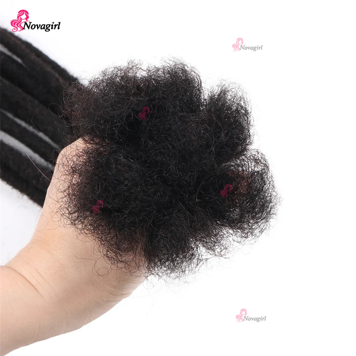 0.2/0.4/0.6/0.8 cm Human Hair Dreadlocks Extensions Brazilian Real Human Hair Locks Extensions Handmade Dreadlocks For Women/Men