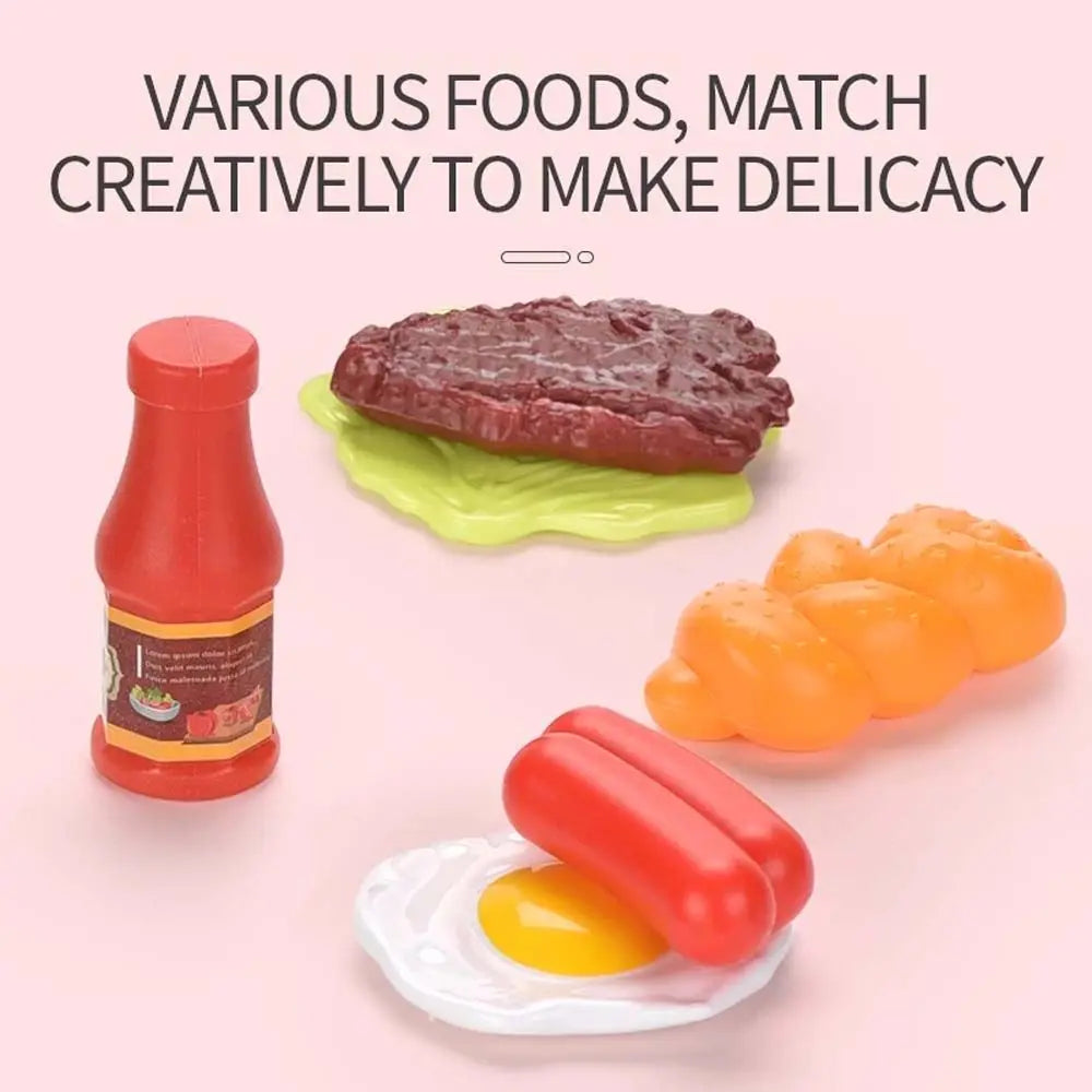 Cookware Pot Pan Toy Children Kitchen Toy Children Pretend Play Kitchen Miniature Kitchen Play Kitchen Toy Set Simulation Food