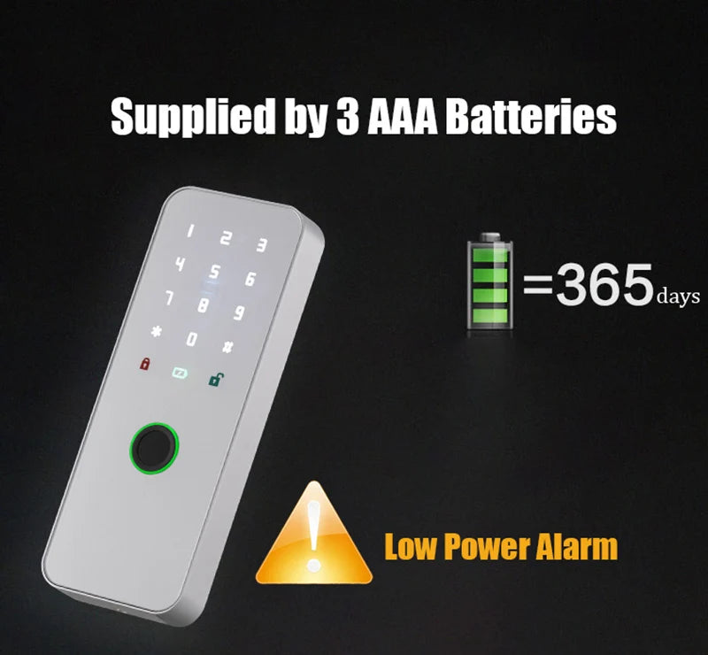 YiHESZ Fingerprint Password Door Lock 433Mhz Remote Control Smart Lock Dual Motor Backup Battery System Deadbolt Lock Wafu 026