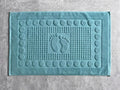 Hotel Home Floor Towel, White Foot Pattern Carpet,Spa Shower Room Mats,100%Cotton,High Quality,50x80cm, Anti-slip Bathtub Towels